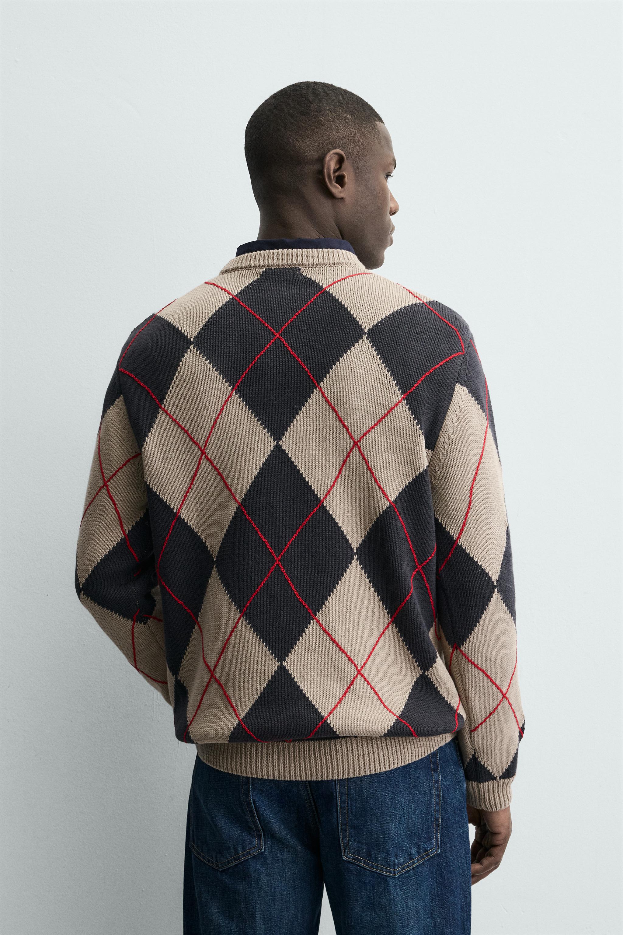 DIAMOND JACQUARD JUMPER